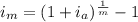 i_{m} = (1 + i_{a})^{\frac{1}{m}}-1