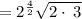 =2^{\frac{4}{2}}\sqrt{2\cdot \:3}