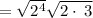 =\sqrt{2^4}\sqrt{2\cdot \:3}