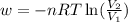 w=-nRT\ln (\frac{V_2}{V_1})