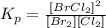 K_p= \frac{[BrCl_2]^2}{[Br_2][Cl_2]}