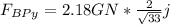 F_{BPy}=2.18 GN*\frac{2}{\sqrt{33}}j