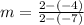 m=\frac{2-(-4)}{2-(-7)}