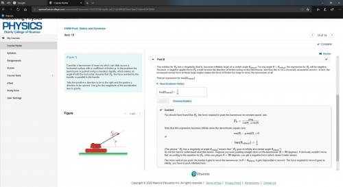 Consider a lawnmower of mass m which can slide across a horizontal surface with a coefficient of fri