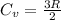 C_{v} = \frac{3R}{2}