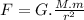 F=G.\frac{M.m}{r^2}