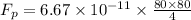 F_p=6.67\times10^{-11}\times \frac{80\times 80}{4}