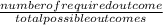 \frac{number of required outcome}{total possible outcomes}