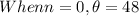 When  n=0, \theta=48