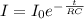 I=I_0e^{-\frac{t}{RC}}