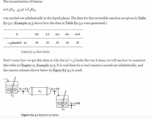 (1) What would be the reactor volumes if the two intermediate conversions were changed to 20% and 50