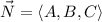 \vec{N}=\langle A,B,C \rangle