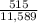 \frac{515}{11,589}