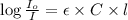 \log \frac{I_o}{I}=\epsilon \times C\times l