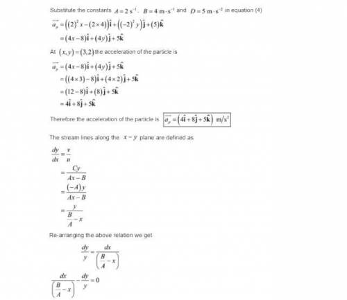 A velocity field is represented by the expression , where A = 1 s-1, B = 6 m·s-1, D = 3 m·s-2, and t