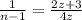 \frac{1}{n-1} = \frac{2z + 3}{4z}