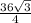 \frac{36\sqrt{3} }{4}