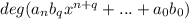 deg(a_nb_qx^{n+q}+...+a_0b_0)