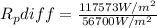 R_{p}diff = \frac{117573 W/m^{2}}{56700 W/m^{2}}
