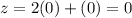 z=2(0)+(0)=0