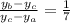 \frac{y_b-y_c}{y_c-y_a}=\frac{1}{7}