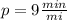 p=9 \frac{min}{mi}