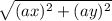 \sqrt{(ax)^{2}+(ay)^{2} }