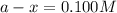 a-x=0.100M