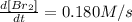 \frac{d[Br_2]}{dt}=0.180M/s