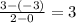 \frac{3-(-3)}{2-0} =3