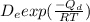 D_{e} exp (\frac{-Q_{d}}{RT})