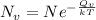 N_v=Ne^{-\frac{Q_v}{kT} }