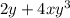 2y + 4x {y}^{3}