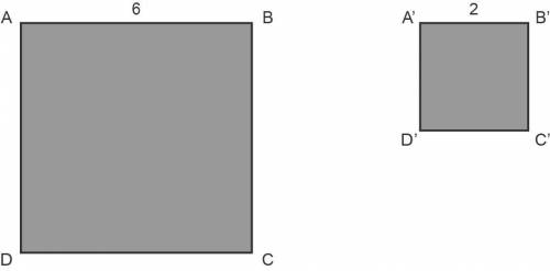 Square A′B′C′D′ is a dilation of square ABCD . What is the scale factor? Enter your answer in the bo