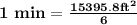 \mathbf{1\ min= \frac{15395.8ft^2}6}