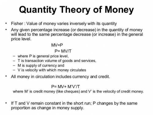 According to the quantity theory of money, if money is growing at a 10 percent rate and real output