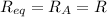 R_{eq} = R_A = R