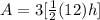 A=3[\frac{1}{2}(12)h]
