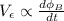 V_{\epsilon}\propto \frac{d\phi_{B}}{dt}