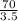 \frac{70}{3.5}