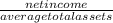 \frac{net income}{average total assets}