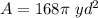 A=168\pi\ yd^2