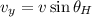 v_{y}=v\sin\theta_{H}