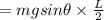 = mgsin\theta \times \frac{L}{2}