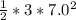 \frac{1}{2} *3*7.0^{2}