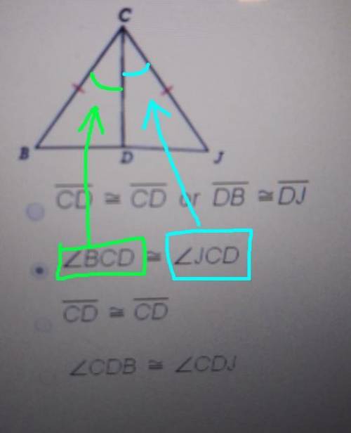 State what additional information is required in order to know that the triangles are congruent by S