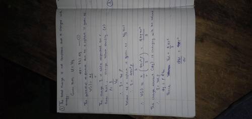 A solid sphere of radius R contains a total charge Q distributed uniformly throughout its volume. Fi