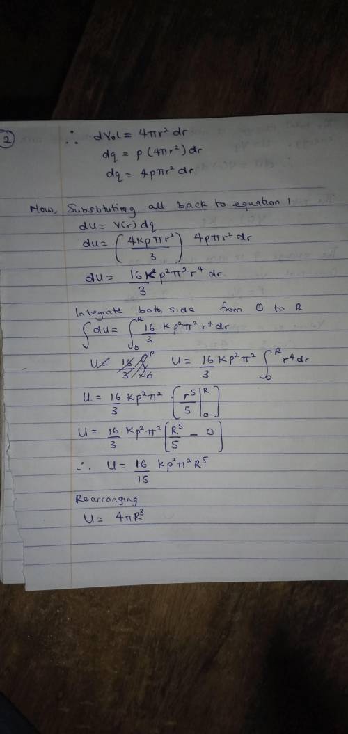 A solid sphere of radius R contains a total charge Q distributed uniformly throughout its volume. Fi