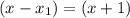 \left(x-x_{1}\right) = (x+1)