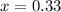 x = 0.33